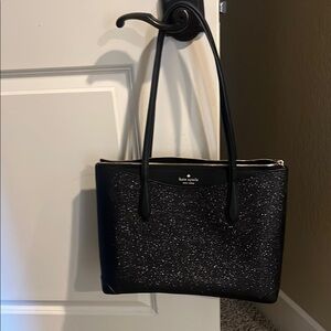Kate Spade Black Glitter Tote Bag
